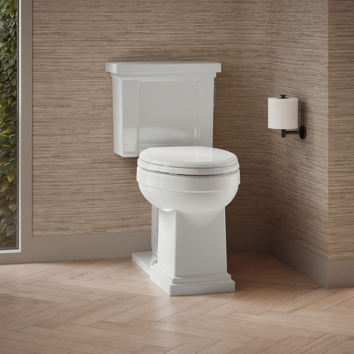 KOHLER K-3950-RA Tresham Two-piece Elongated Toilet, 1.28 GPF, White - image focused on single product story