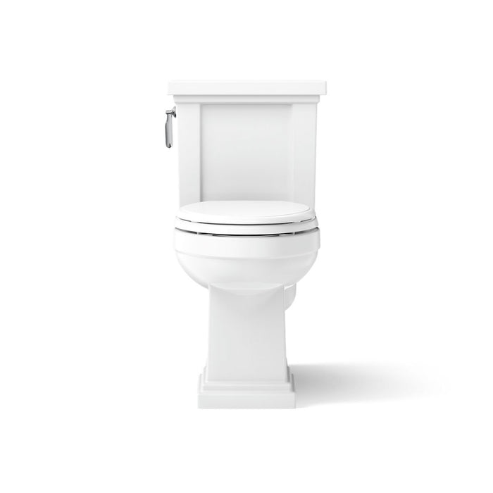 KOHLER K-3950 Tresham Two-piece Elongated Toilet, 1.28 GPF, White - front view of product
