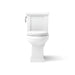KOHLER K-3950 Tresham Two-piece Elongated Toilet, 1.28 GPF, White - front view of product
