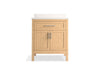 KOHLER K-39604-ASB Hadron 30" bathroom vanity cabinet with sink and quartz top, light oak - view 5
