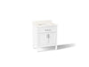 KOHLER K-39604-ASB Hadron 30" bathroom vanity cabinet with sink and quartz top, white