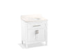 KOHLER K-39604-ASB Hadron 30" bathroom vanity cabinet with sink and quartz top, white - view 3