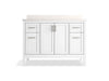 KOHLER K-39606-ASB Hadron 48" bathroom vanity cabinet with sink and quartz top, white - view 5
