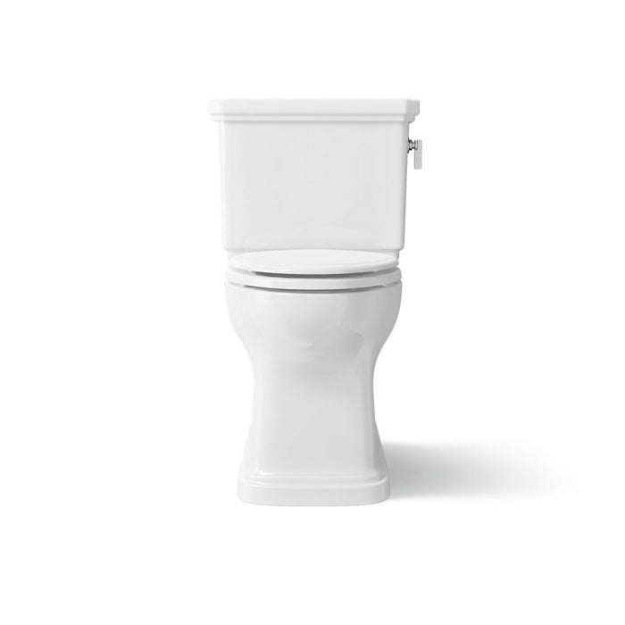 KOHLER K-39678-RA Claude Two-piece Elongated Toilet with Skirted Trapway, 1.6 GPF, White - Detail image of a product feature
