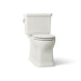 KOHLER K-39678 Claude Two-piece Elongated Toilet with Skirted Trapway, 1.6 GPF, Dune - 3/4 view of product