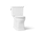 KOHLER K-39678 Claude Two-piece Elongated Toilet with Skirted Trapway, 1.6 GPF, White - 3/4 view of product