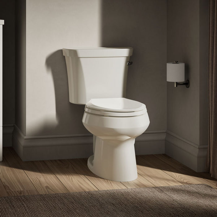 KOHLER K-3978-RA Wellworth Two-piece Elongated Toilet, 1.6 GPF, Biscuit - image focused on single product story