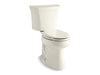 KOHLER K-3979-RA Highline Two-piece Elongated Toilet, 1.6 GPF, Biscuit - 3/4 view of product
