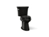 KOHLER K-3979 Highline Two-piece Elongated Toilet, 1.6 GPF, Black Black - 3/4 view of product