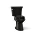 KOHLER K-3979 Highline Two-piece Elongated Toilet, 1.6 GPF, Black Black - 3/4 view of product