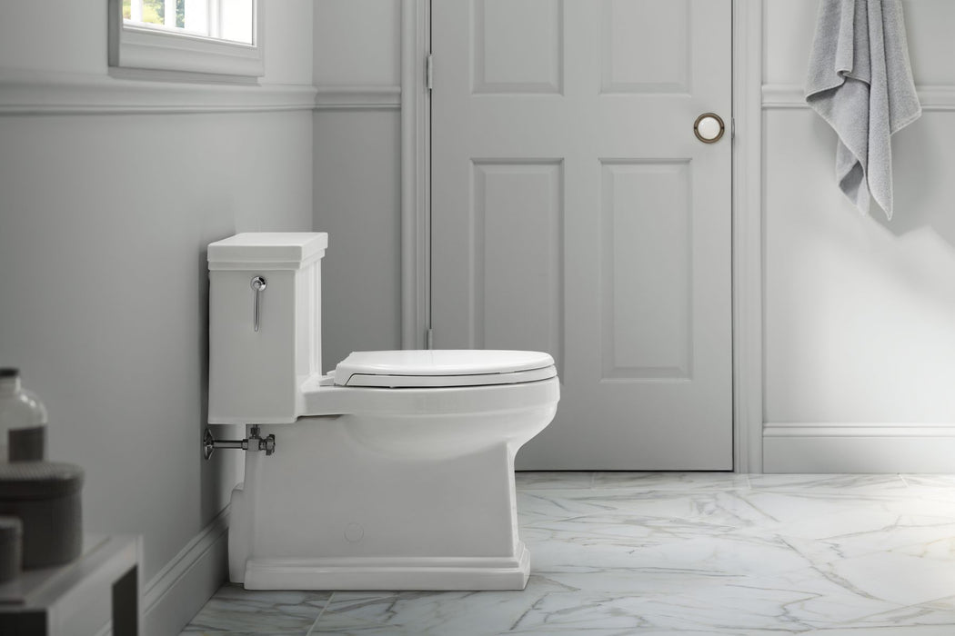 KOHLER K-3981-0 K-3981 Tresham One-piece Compact Elongated Toilet with Skirted Trapway, 1.28 GPF, white - view 2