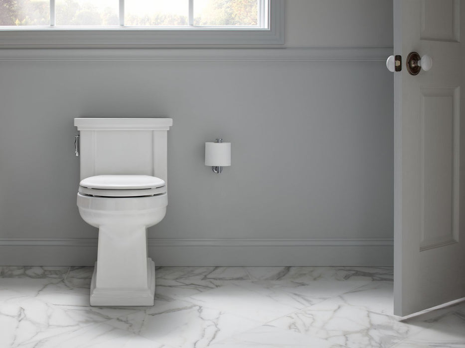 KOHLER K-3981-0 K-3981 Tresham One-piece Compact Elongated Toilet with Skirted Trapway, 1.28 GPF, white - view 3