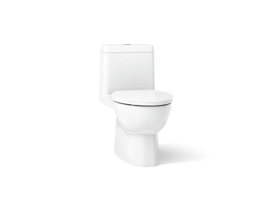 KOHLER K-3983-S Reach One-piece compact elongated toilet with skirted trapway, dual-flush, white