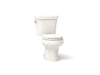 KOHLER K-3987 Wellworth Two-piece round-front toilet, dual-flush, biscuit
