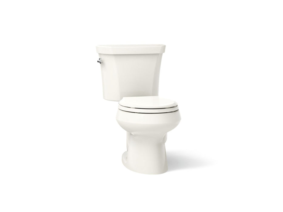 KOHLER K-3987 Wellworth Two-piece round-front toilet, dual-flush, biscuit