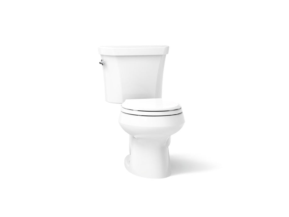KOHLER K-3987 Wellworth Two-piece round-front toilet, dual-flush, white