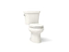 KOHLER K-3988 Wellworth Two-piece Elongated Toilet, Dual-flush, Biscuit - 3/4 view of product