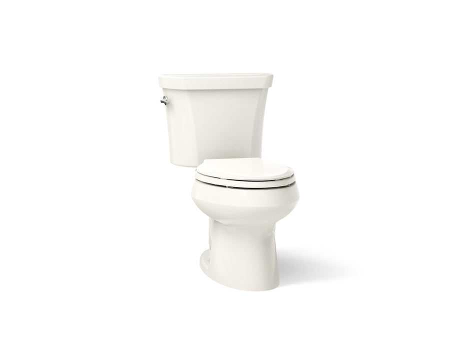 KOHLER K-3988 Wellworth Two-piece Elongated Toilet, Dual-flush, Biscuit - 3/4 view of product