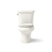 KOHLER K-3988 Wellworth Two-piece Elongated Toilet, Dual-flush, Biscuit - front view of product