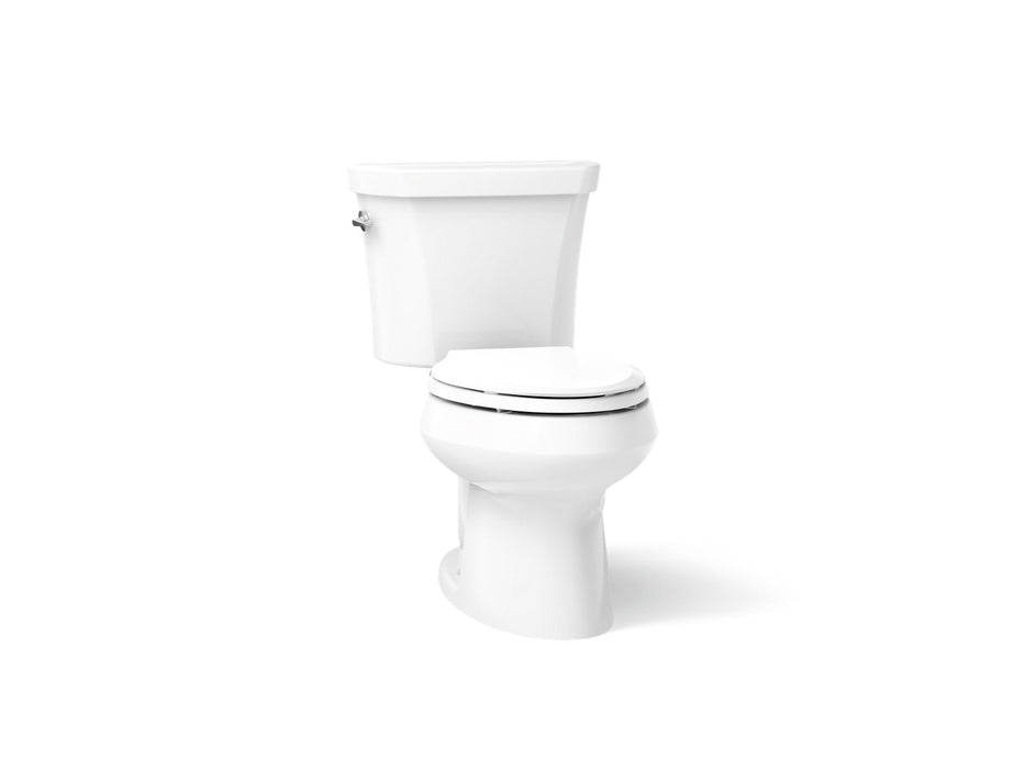 KOHLER K-3988 Wellworth Two-piece Elongated Toilet, Dual-flush, White - 3/4 view of product