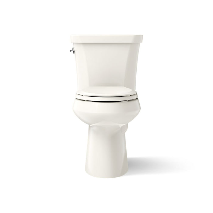 KOHLER K-3989 Highline Two-piece Elongated Toilet, Dual-flush, Biscuit - front view of product