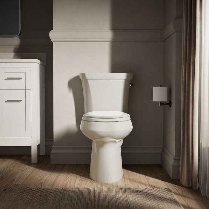 KOHLER K-3989-RA Highline Two-piece elongated toilet, dual-flush, biscuit - view 4