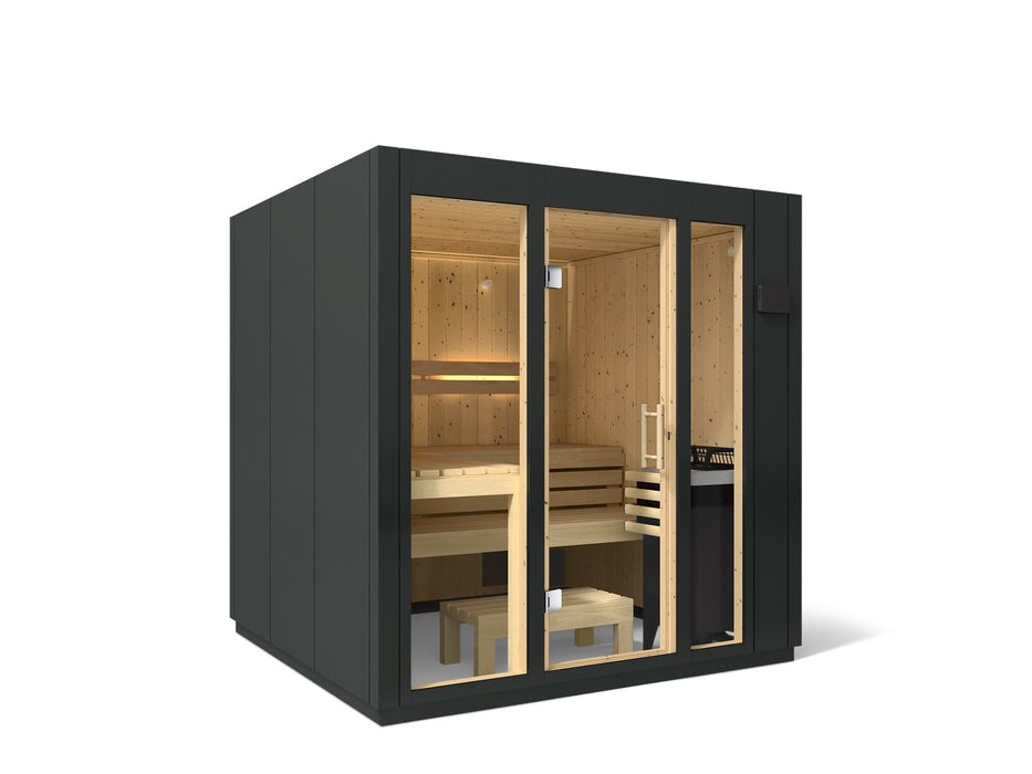 KOHLER K-39950-0FNC C1 Five-person indoor sauna, graphite grey