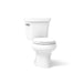 KOHLER K-3997-U Wellworth Two-piece Round-front Toilet, 1.28 GPF, White - 3/4 view of product