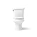 KOHLER K-3997-U Wellworth Two-piece Round-front Toilet, 1.28 GPF, White - front view of product