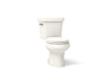 KOHLER K-3997 Wellworth Two-piece round-front toilet, 1.28 gpf, biscuit