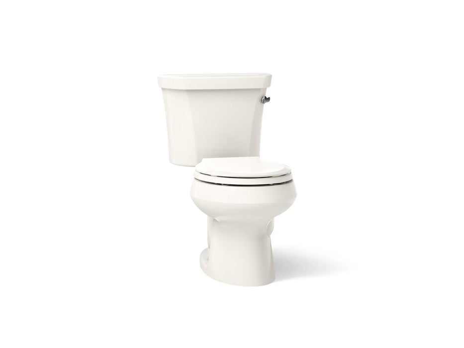 KOHLER K-3997-RA Wellworth Two-piece round-front toilet, 1.28 gpf, biscuit