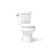 KOHLER K-3997-U Wellworth Two-piece round-front toilet, 1.28 gpf, white