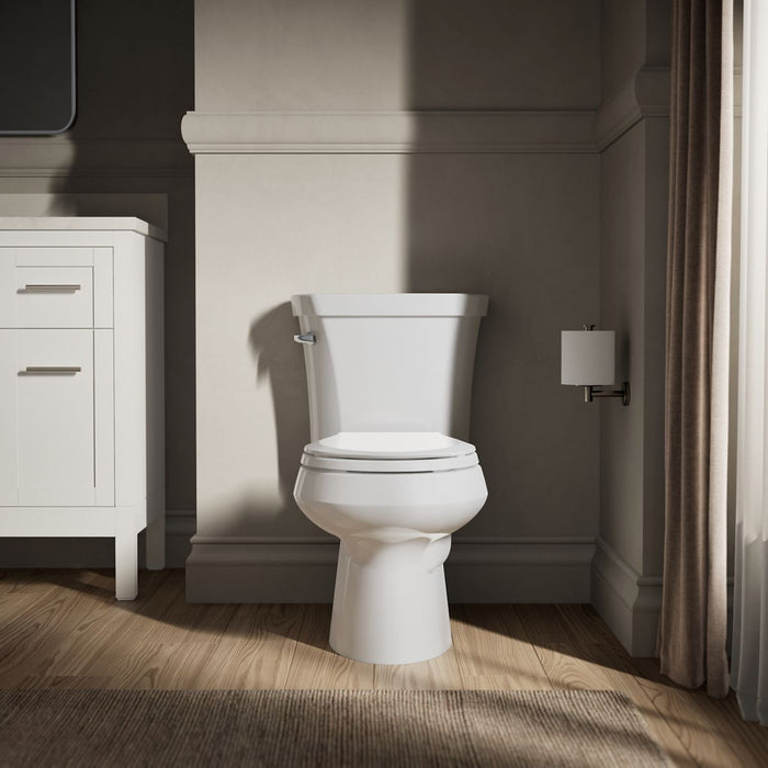 KOHLER K-3997-U Wellworth Two-piece round-front toilet, 1.28 gpf, white - view 5