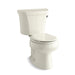 KOHLER K-3997-UR Wellworth Two-piece round-front toilet, 1.28 gpf, biscuit