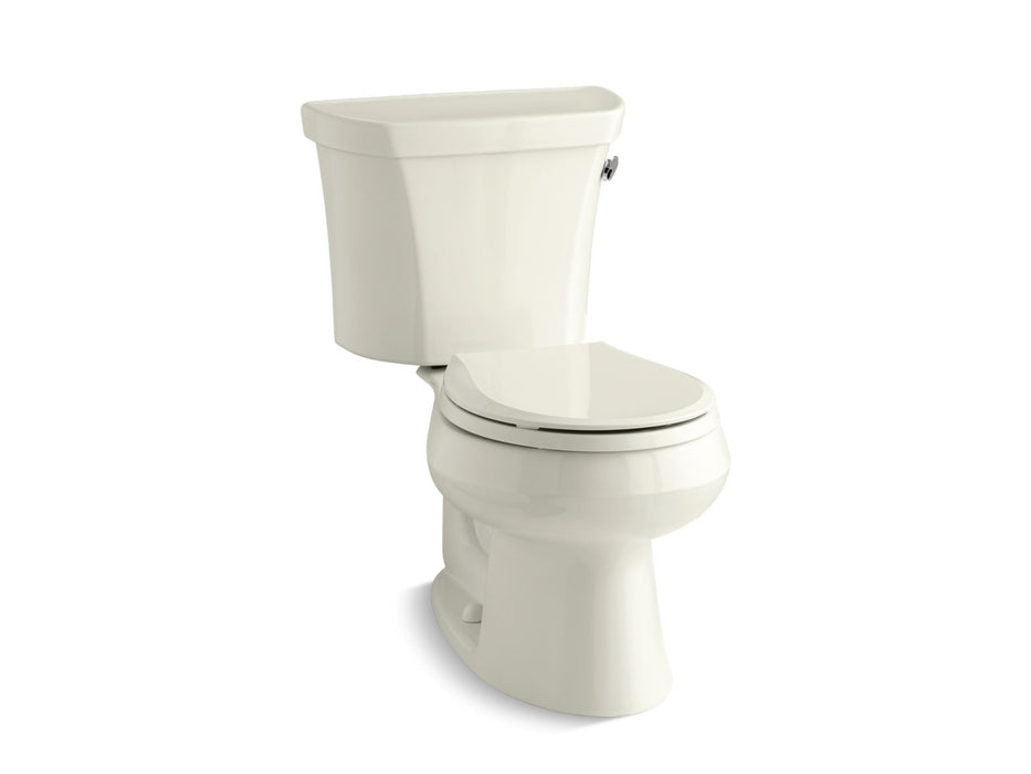 KOHLER K-3997-UR Wellworth Two-piece round-front toilet, 1.28 gpf, biscuit