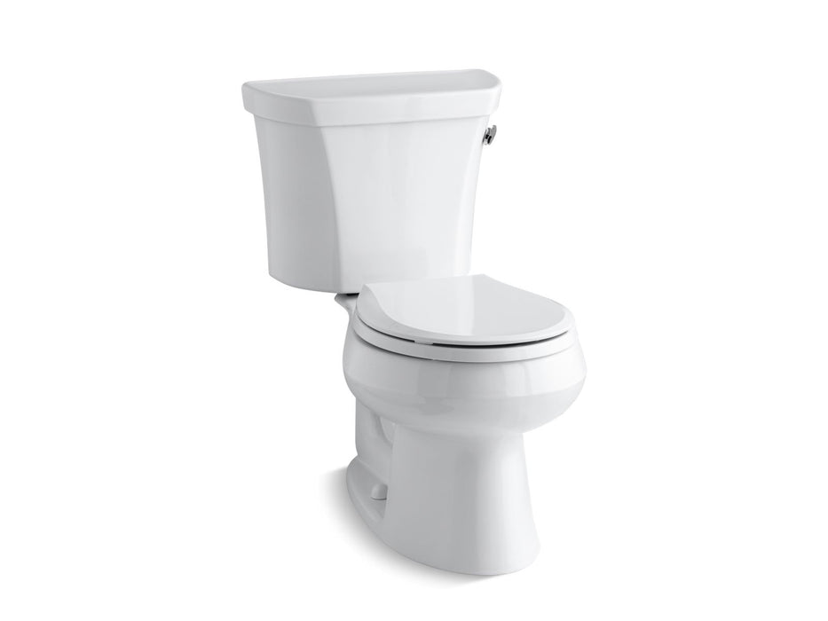 KOHLER K-3997-UR Wellworth Two-piece round-front toilet, 1.28 gpf, white