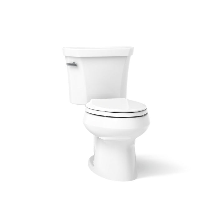 KOHLER K-3998-U Wellworth Two-piece Elongated Toilet, 1.28 GPF, White - 3/4 view of product