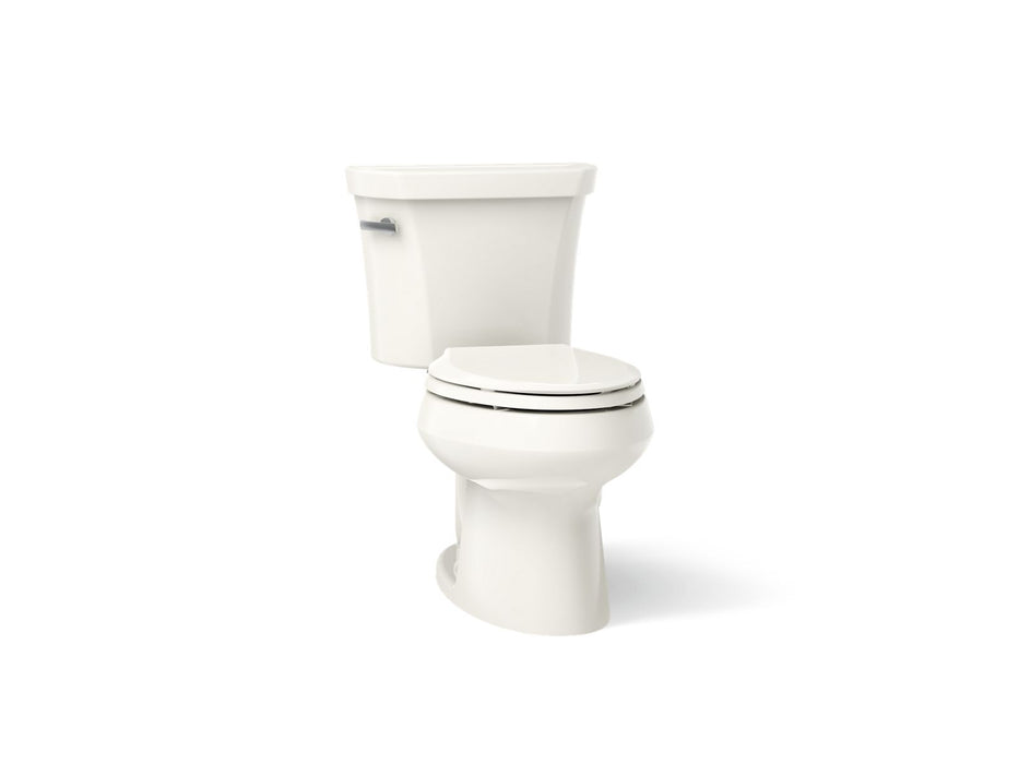 KOHLER K-3998 Wellworth Two-piece elongated toilet, 1.28 gpf, biscuit