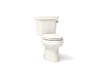 KOHLER K-3998-RA Wellworth Two-piece elongated toilet, 1.28 gpf, biscuit