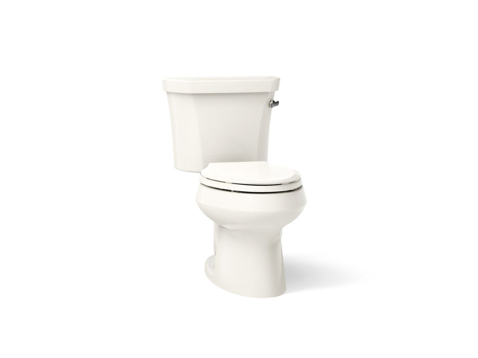 KOHLER K-3998-RZ Wellworth Two-piece elongated toilet, 1.28 gpf, biscuit