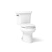 KOHLER K-3998-T Wellworth Two-piece elongated toilet, 1.28 gpf, white