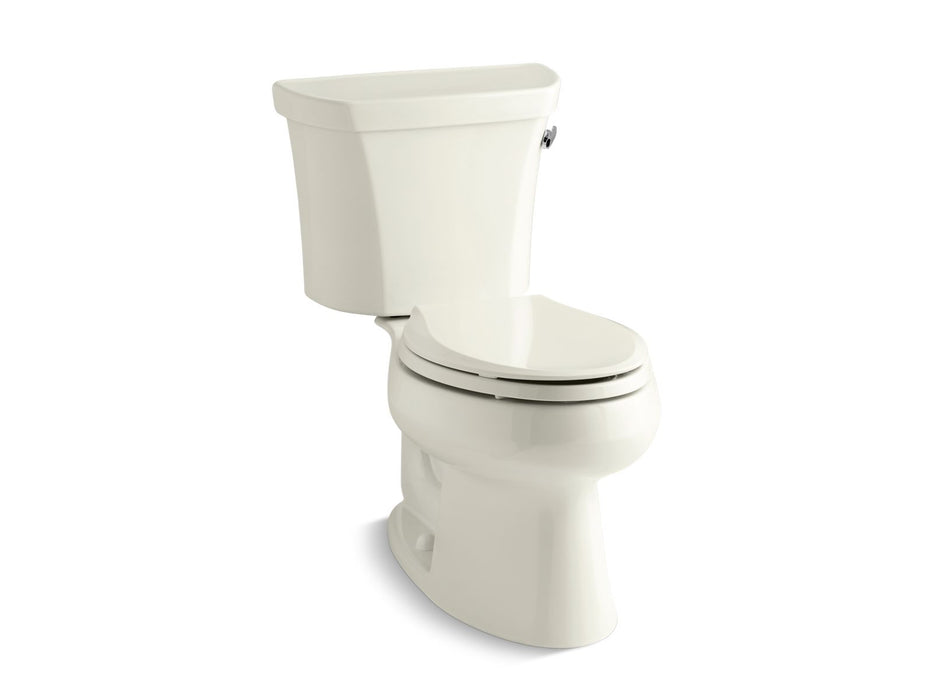 KOHLER K-3998-TR Wellworth Two-piece elongated toilet, 1.28 gpf, biscuit