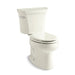 KOHLER K-3998-U Wellworth Two-piece elongated toilet, 1.28 gpf, biscuit