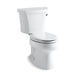 KOHLER K-3998-UR Wellworth Two-piece elongated toilet, 1.28 gpf, white