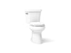 KOHLER K-3999-U Highline Two-piece Elongated Toilet, 1.28 GPF, White - 3/4 view of product
