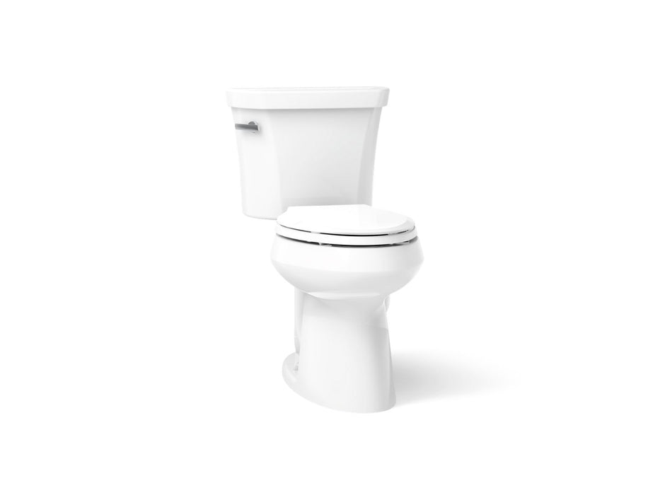 KOHLER K-3999-U Highline Two-piece Elongated Toilet, 1.28 GPF, White - 3/4 view of product