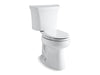 KOHLER K-3999-TR Highline Two-piece elongated toilet, 1.28 gpf, white
