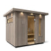 KOHLER K-40045-1FNC C2 Five-person outdoor sauna, weathered grey spruce