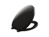 KOHLER K-4008 Reveal Quiet-Close elongated toilet seat, black black