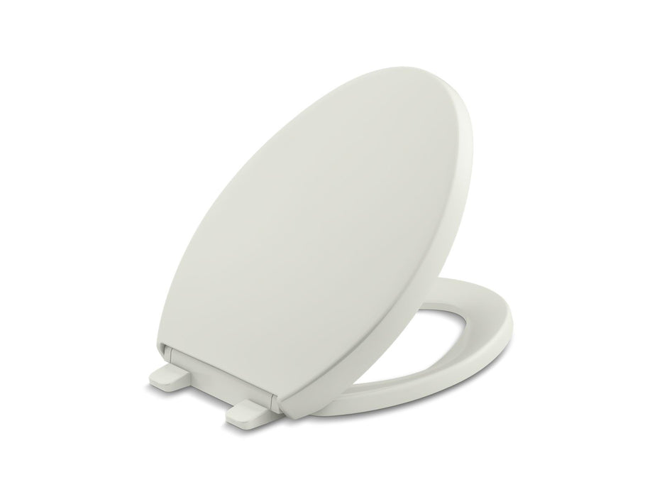 KOHLER K-4008 Reveal Quiet-Close elongated toilet seat, dune